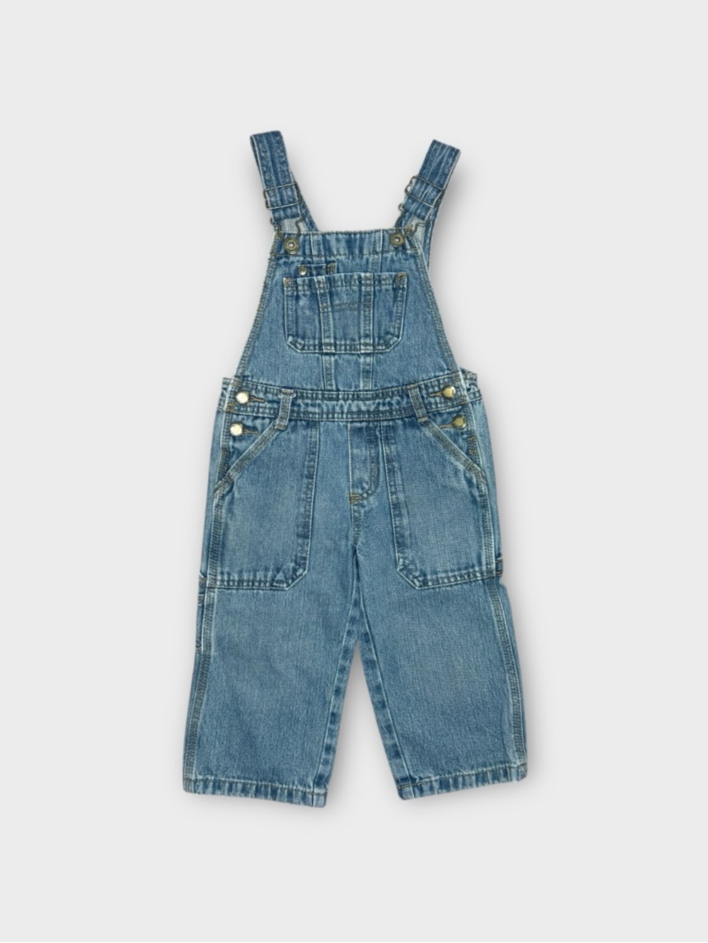 Genuine Kids OshKosh 2014 Medium Wash Straight Leg Overalls
